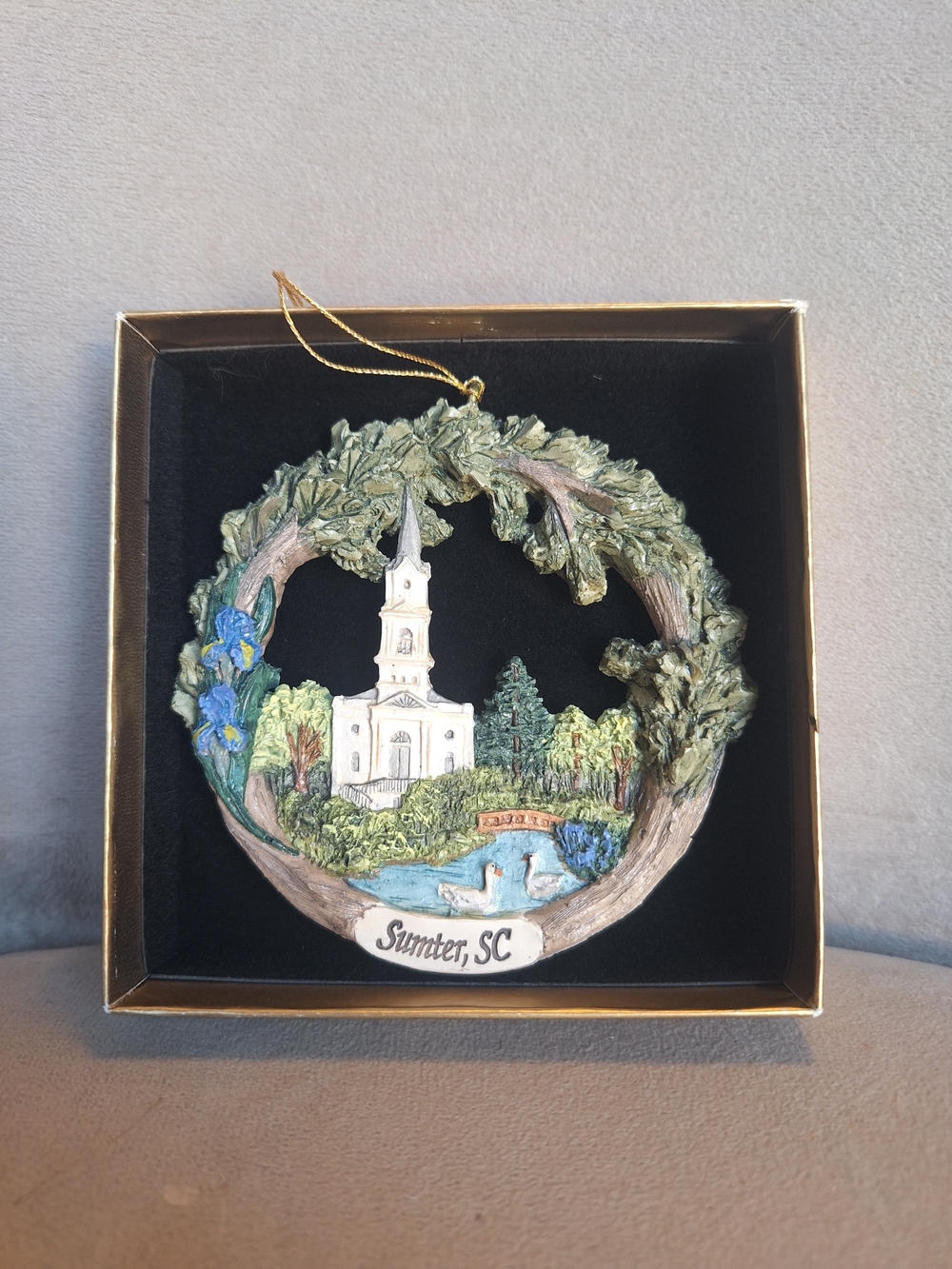 Sumter, SC Church Scene Holiday Ornament - Multi-Color